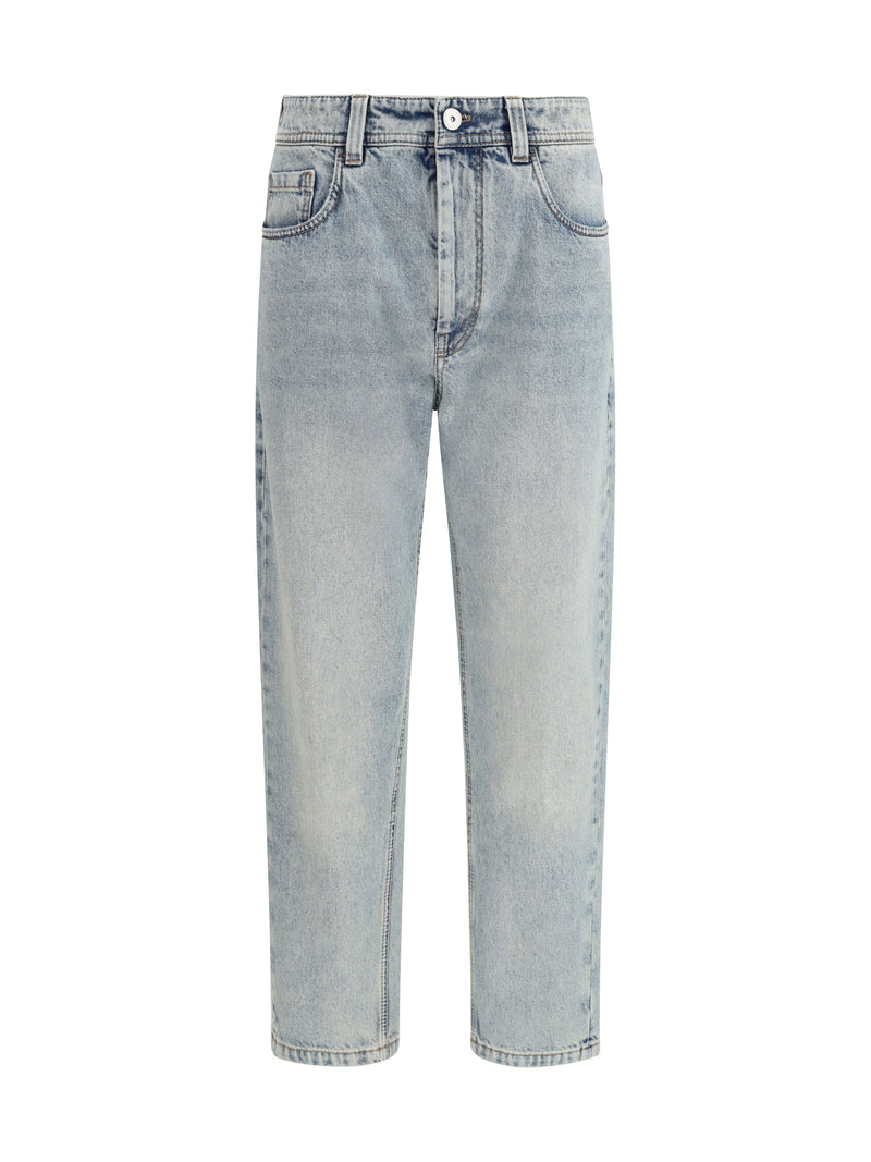 Brunello Cucinelli Brunello Cucinelli Straight Jeans Light Vintage Denim - World Class Fashion