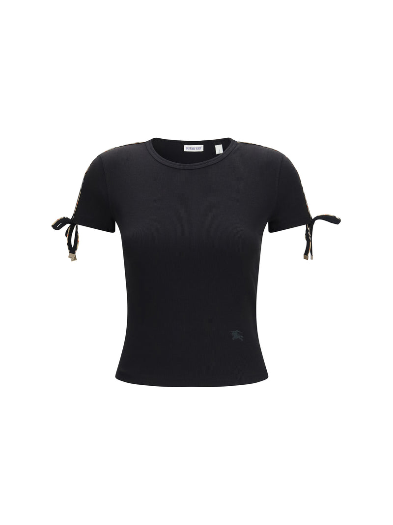 Burberry Burberry Cotton Lace-detail T-shirt Black - World Class Fashion