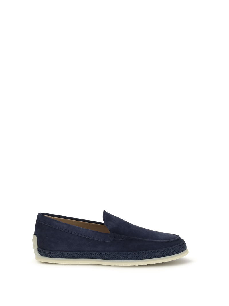 Tod’s Tod's Raffia and Leather Slipper Loafers Black Men - World Class Fashion