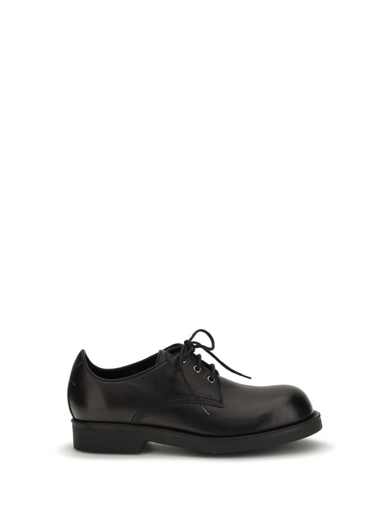 Mm6 Mm6 Biker Lace-up Shoes Black - World Class Fashion