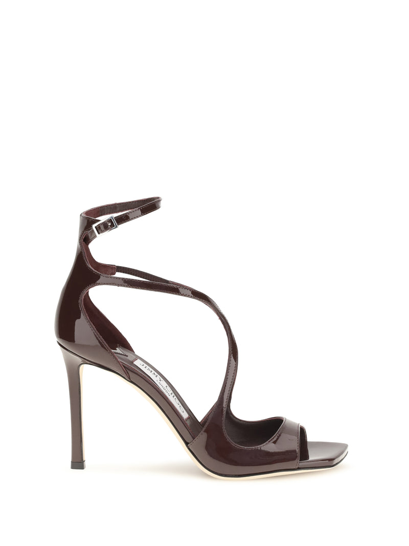 Jimmy Choo Jimmy Choo Azia Sandals Deep Merlot - World Class Fashion