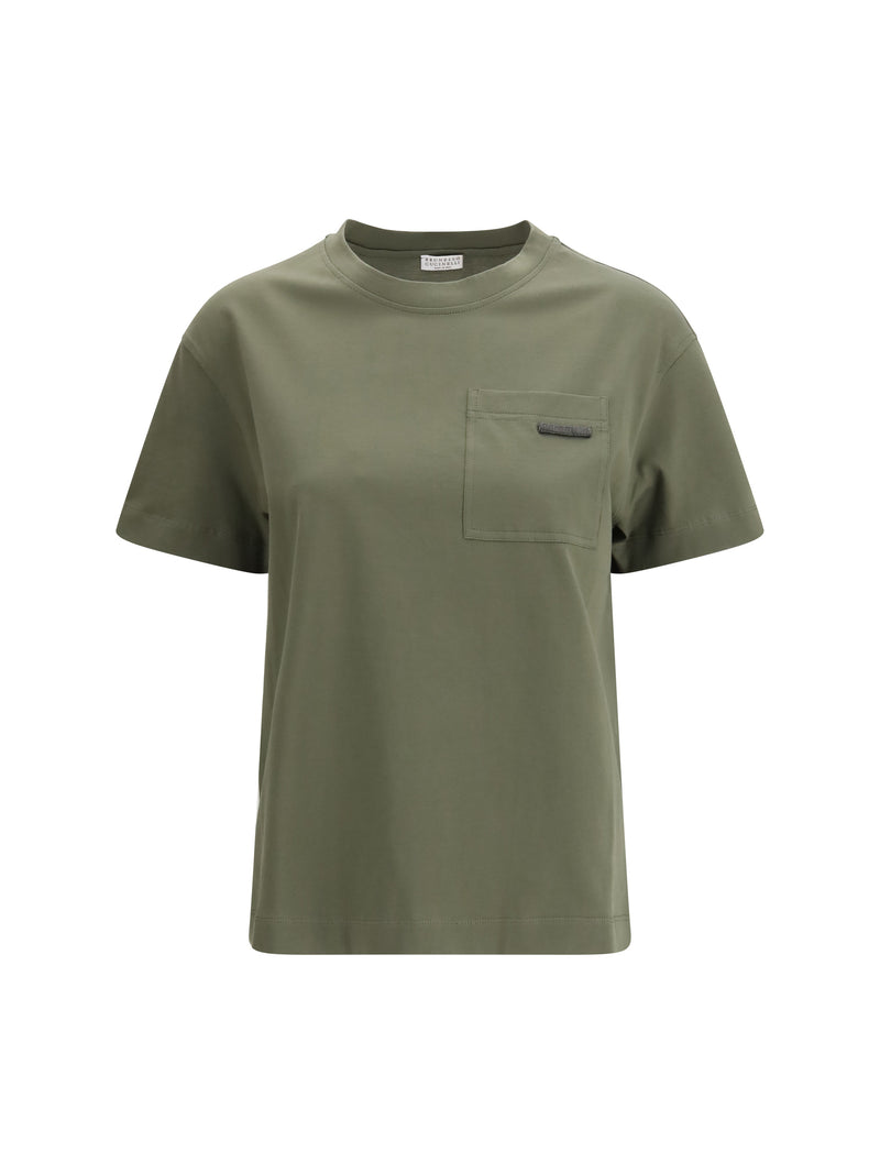 Brunello Cucinelli Brunello Cucinelli Cotton T-shirt Tea Leaf - World Class Fashion