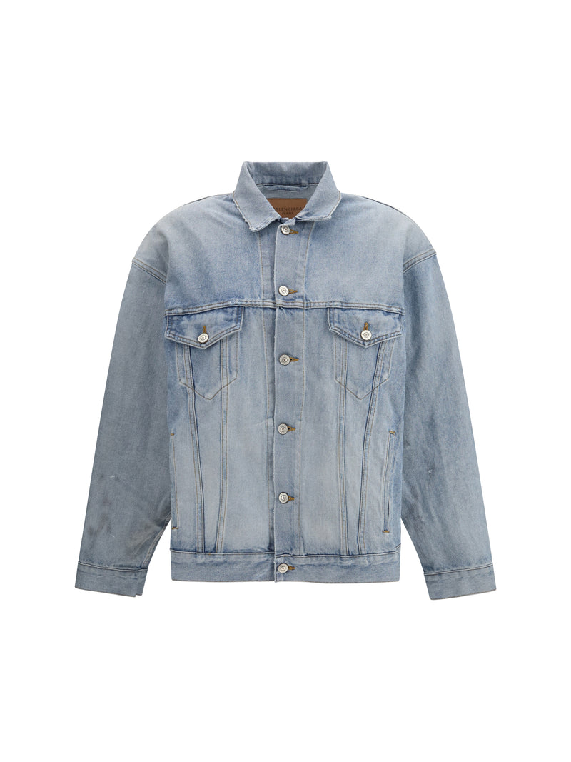 Balenciaga Balenciaga Regular-fit Denim Jacket Dirty Light Blue - World Class Fashion