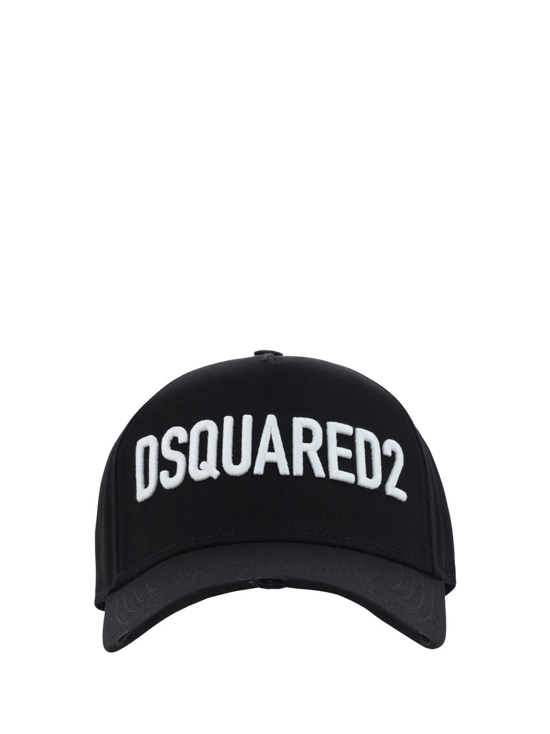 Dsquared2 Dsquared2 Logoed Baseball Hat Black/White - World Class Fashion