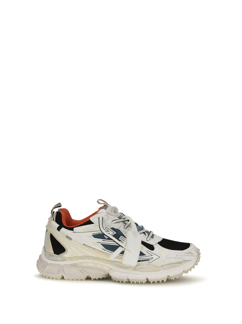 Off-white Off-white Be Right Back Worn Out Sneakers Neon Blue/White - World Class Fashion