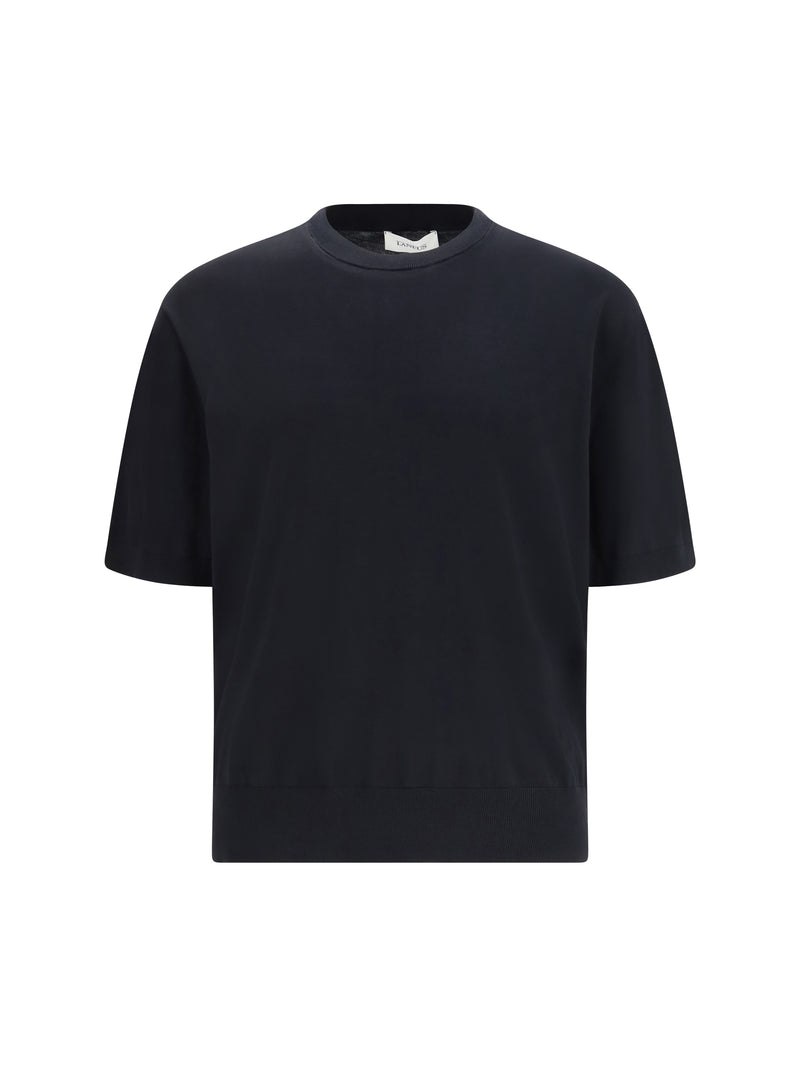 Laneus Laneus Cotton Knitted T-shirt Black Men - World Class Fashion
