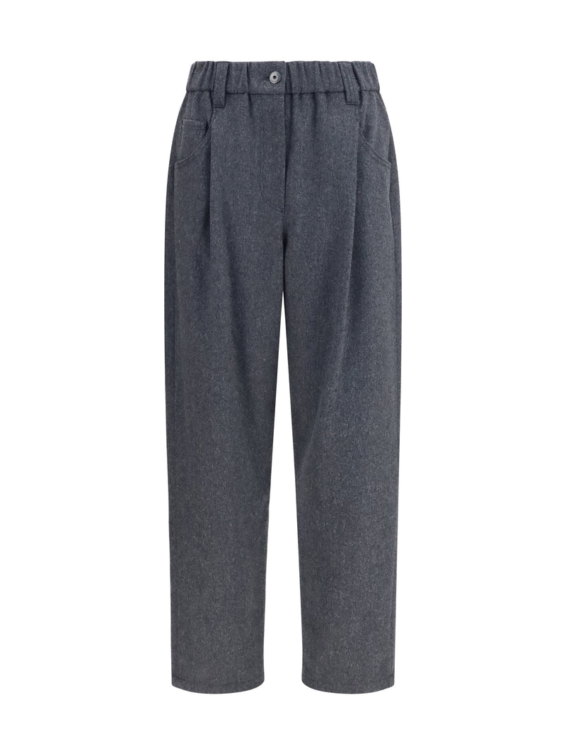 Brunello Cucinelli Brunello Cucinelli Stretch Wool Pants Antracite - World Class Fashion