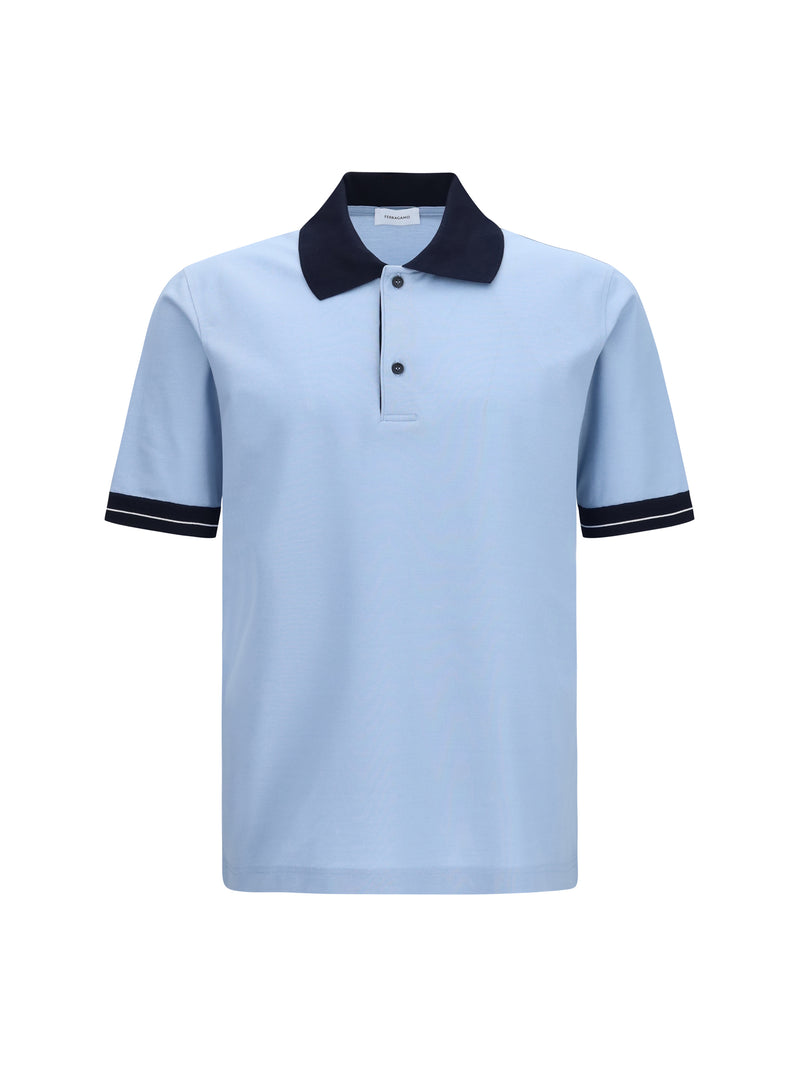 Ferragamo Ferragamo Short-Sleeve Polo Beige Patterned Men - World Class Fashion