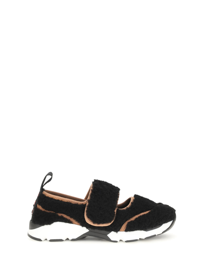 Marni Marni Mary Jane Shearling Sneakers Black Women - World Class Fashion