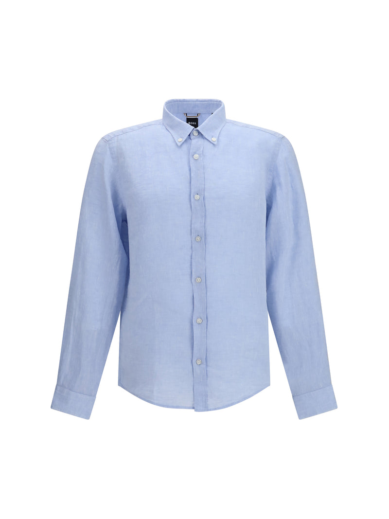 Hugo Boss Black Hugo Boss Black Regular-fit Linen Shirt - World Class Fashion