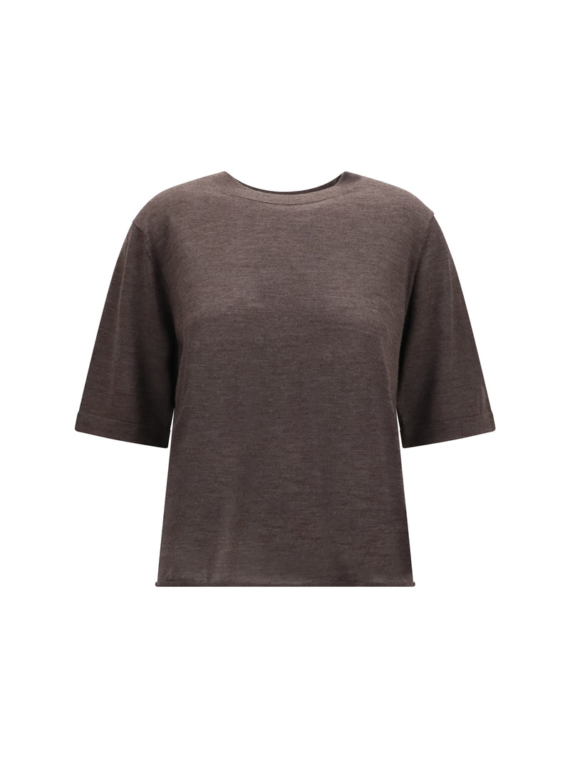 Loulou De Saison Loulou De Saison Nala Fine-knit Cashmere T-shirt - World Class Fashion