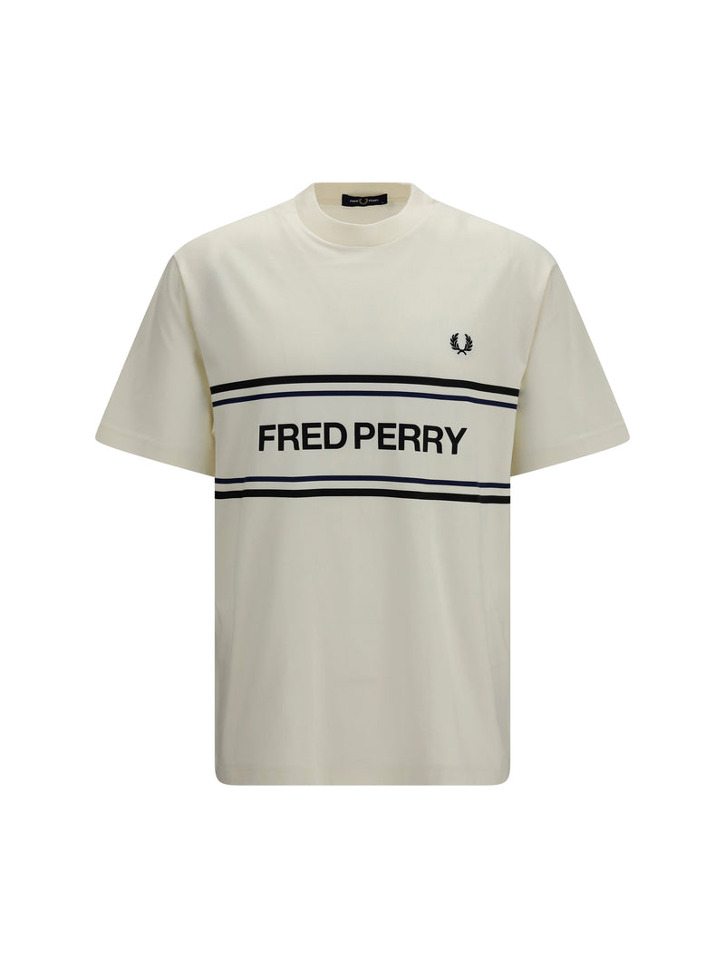 Fred Perry Fred Perry Graphic T-shirt Ecru - World Class Fashion
