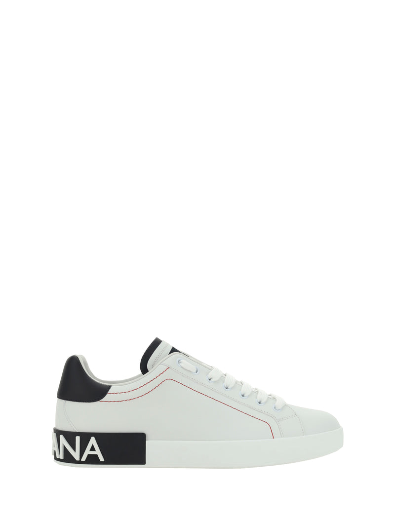 Dolce & Gabbana Zapatillas de cuero Dolce & Gabbana Bianco/Nero para hombre - World Class Fashion