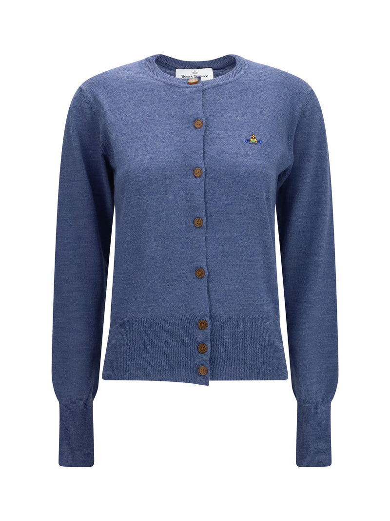 Vivienne Westwood Vivienne Westwood Bea Wool Cardigan Denim Blue - World Class Fashion