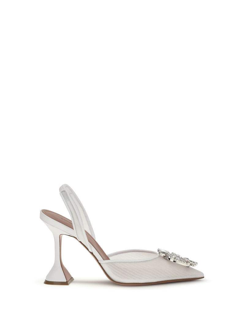 Amina Muaddi Zapatos de tacón Amina Muaddi Begum Blancos - World Class Fashion