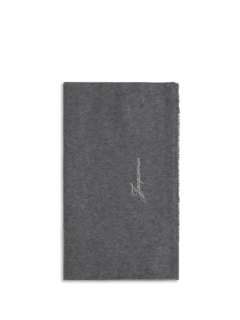 Jacquemus Jacquemus Tailleur Wool Scarf Dark Grey - World Class Fashion