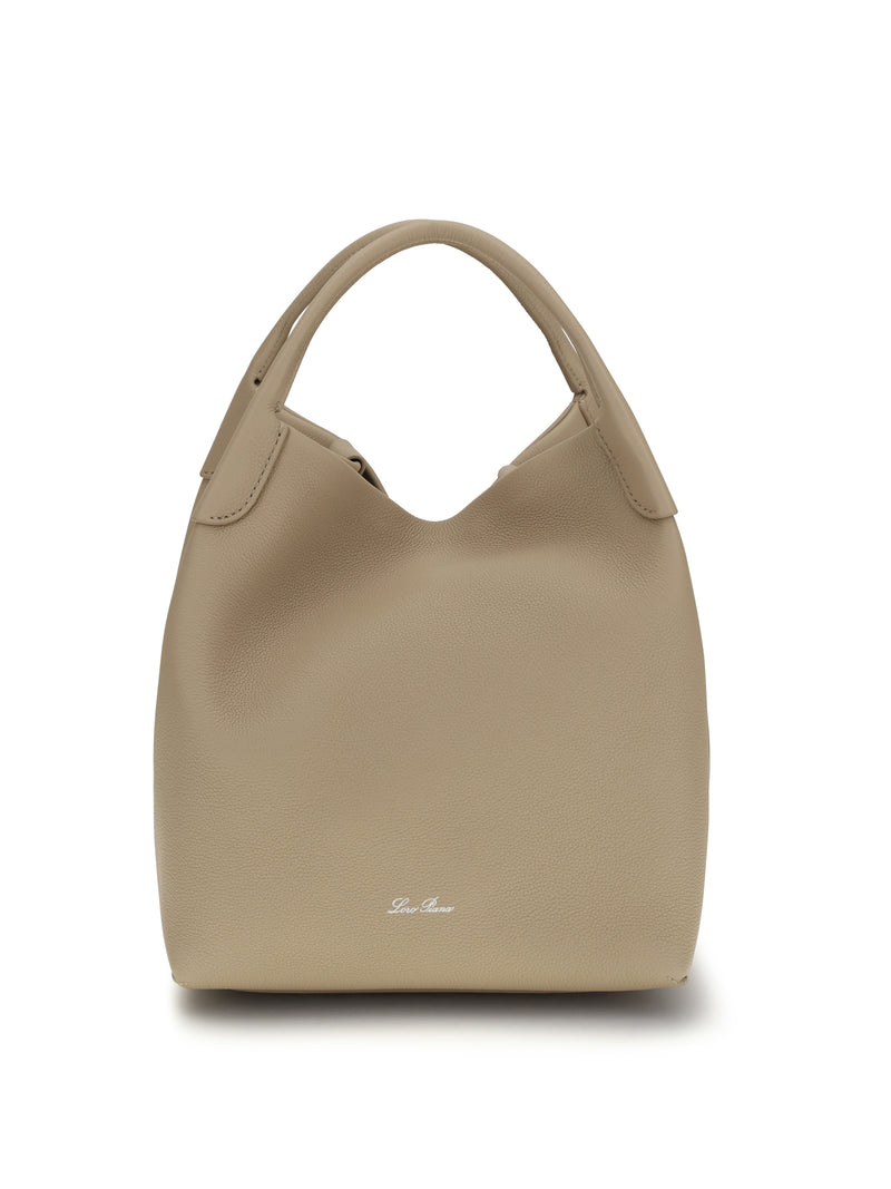 Loro Piana Loro Piana Bale Large Shoulder Bag Light Mastic - World Class Fashion