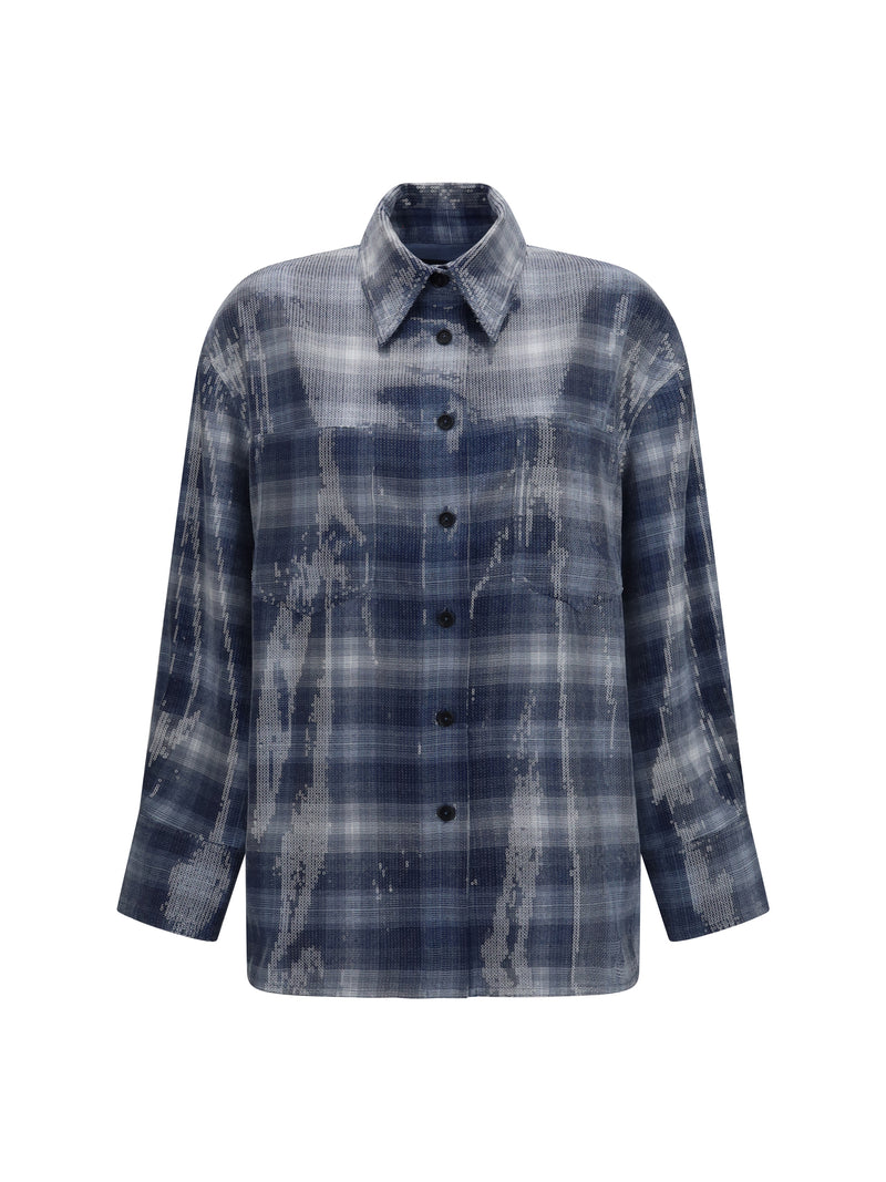 Pinko Pinko Orchidea Sequin Shirt Multicolor Blue - World Class Fashion