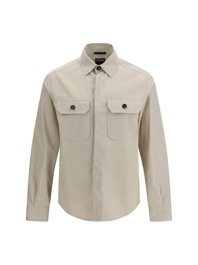 Zegna Zegna Linen Wool Silk Shirt Jacket 054 - World Class Fashion