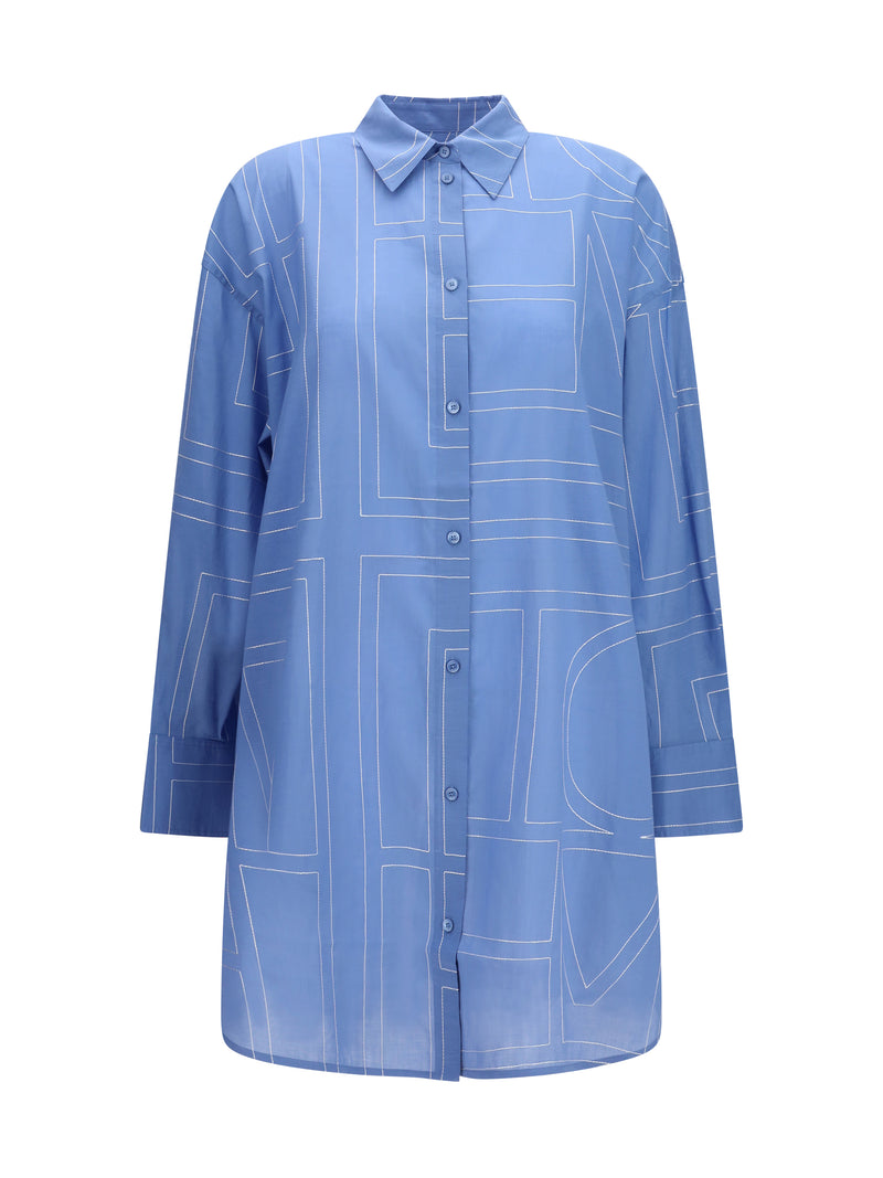 Toteme Toteme Long Summer Shirt Cobalt - World Class Fashion