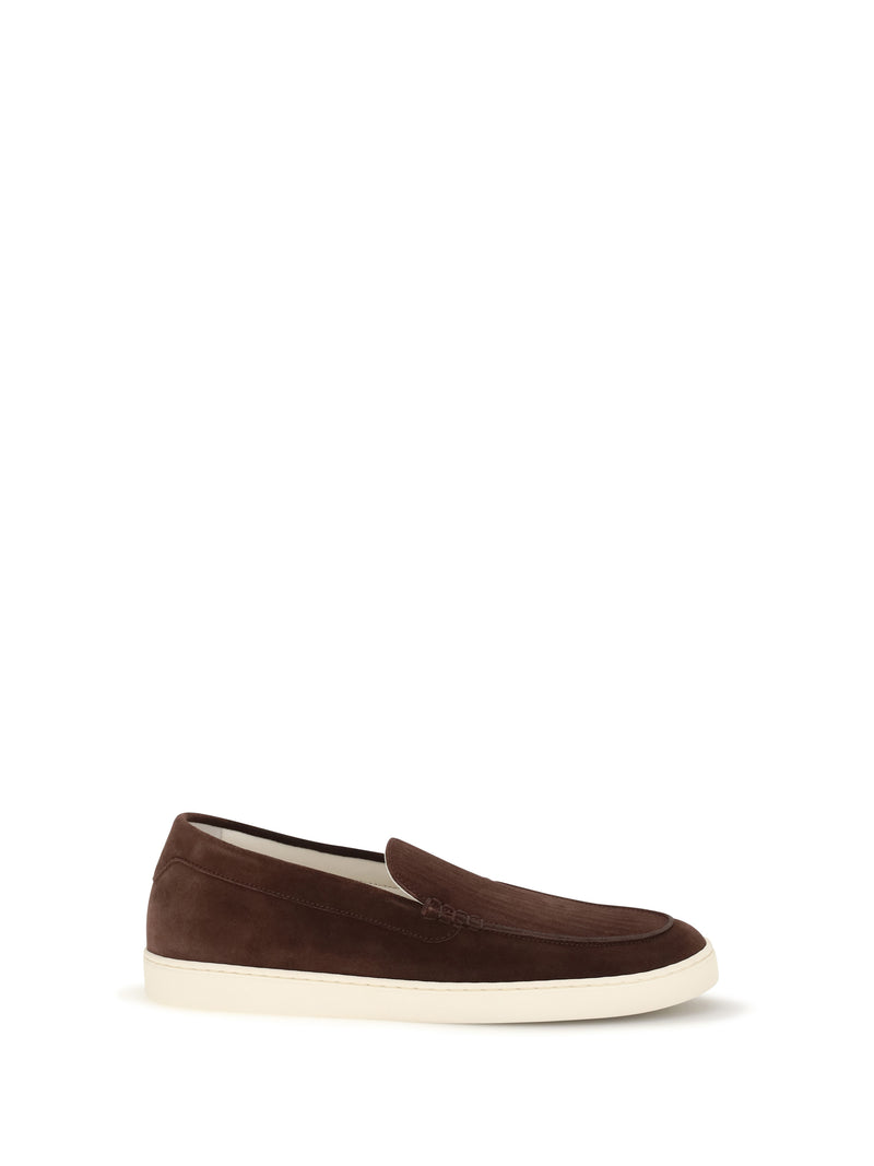 Brunello Cucinelli Brunello Cucinelli Suede Loafers Burgundy Men - World Class Fashion