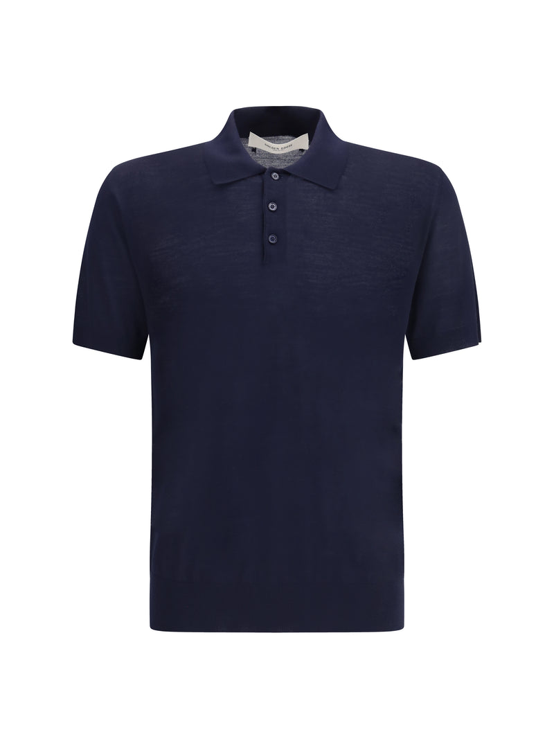 Golden Goose Golden Goose Merino Wool Polo Navy - World Class Fashion