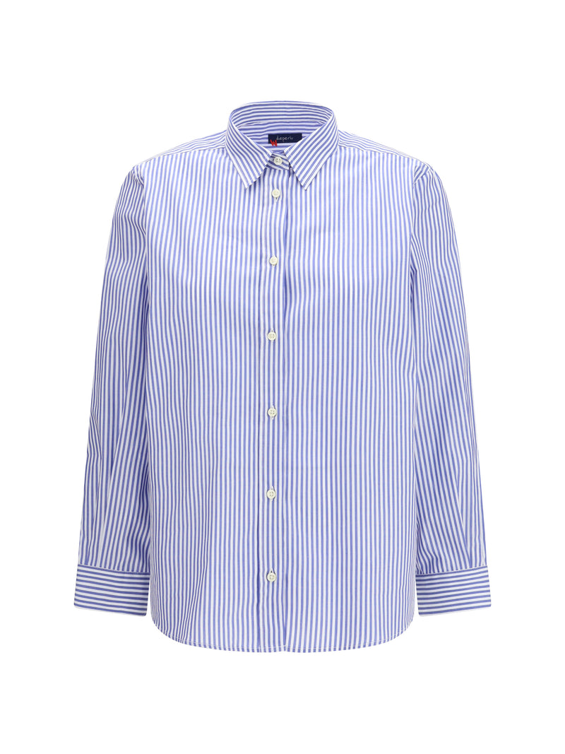 Deperlu Deperlu Giorgia Cotton Shirt Blue Women - World Class Fashion