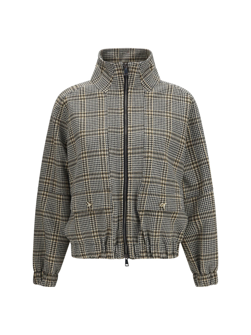 Fabiana Filippi Fabiana Filippi Check Jersey Bomber Jacket Women - World Class Fashion