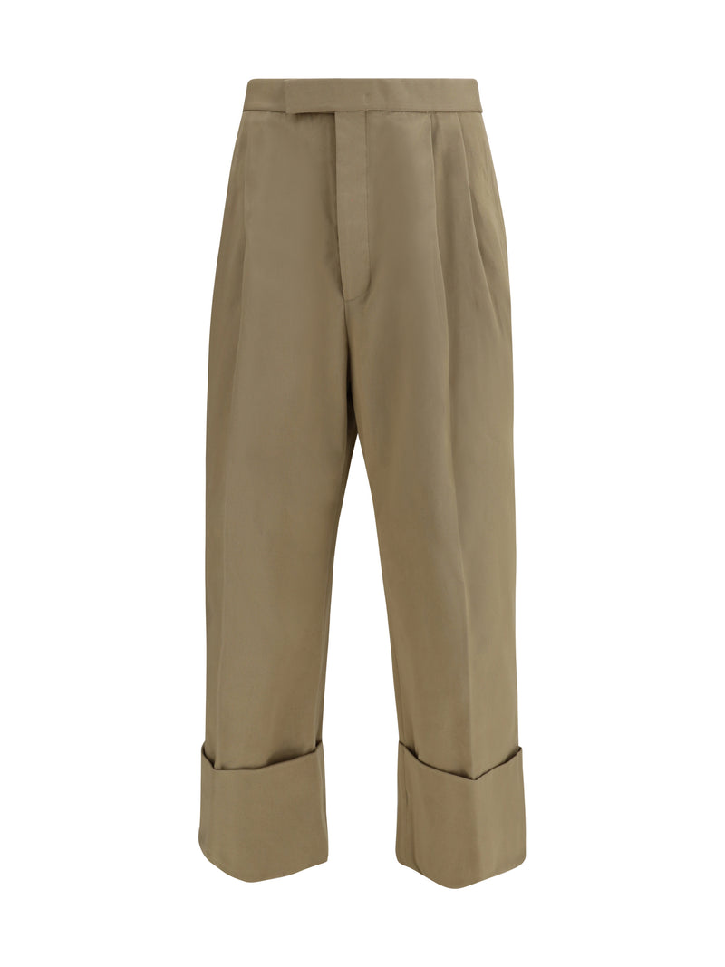 Thom Browne Thom Browne Cotton Gabardine Pants Khaki Men - World Class Fashion