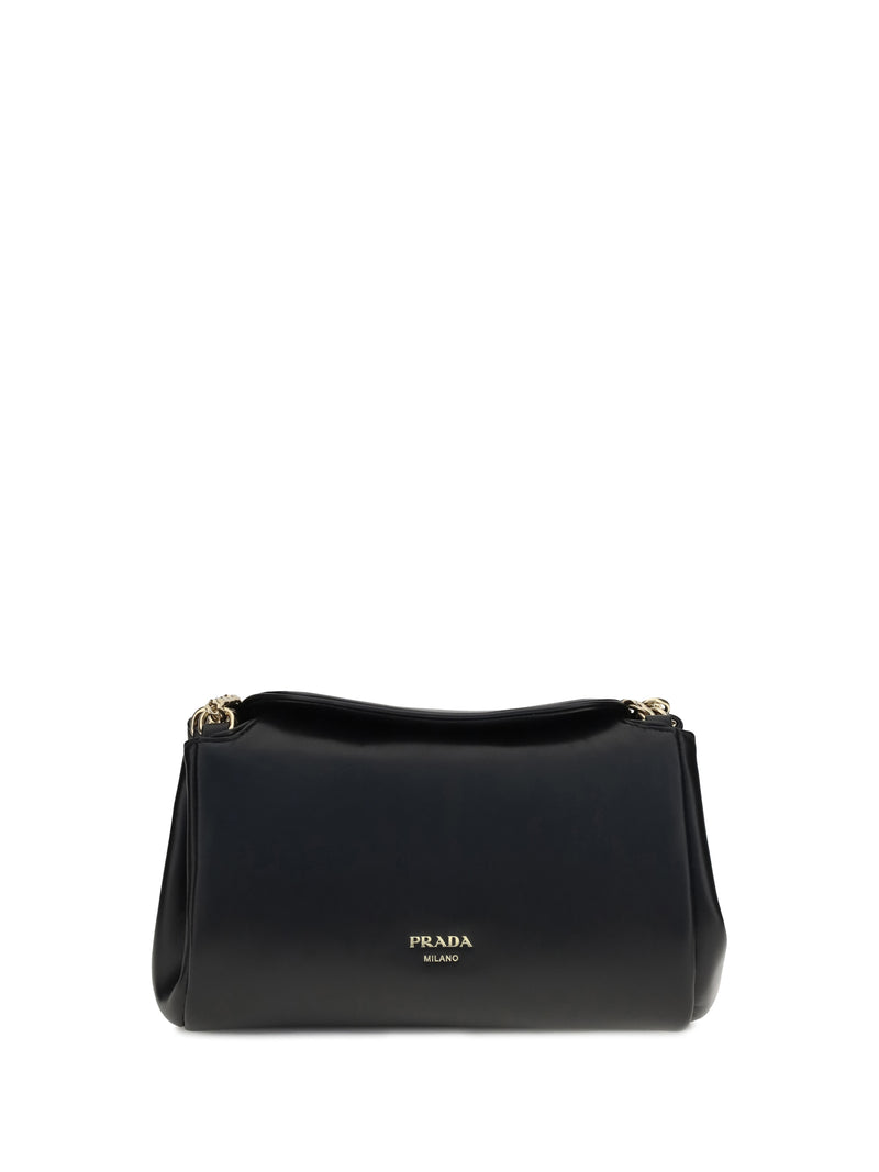 Prada Prada Leather Shoulder Bag Nero Women - World Class Fashion
