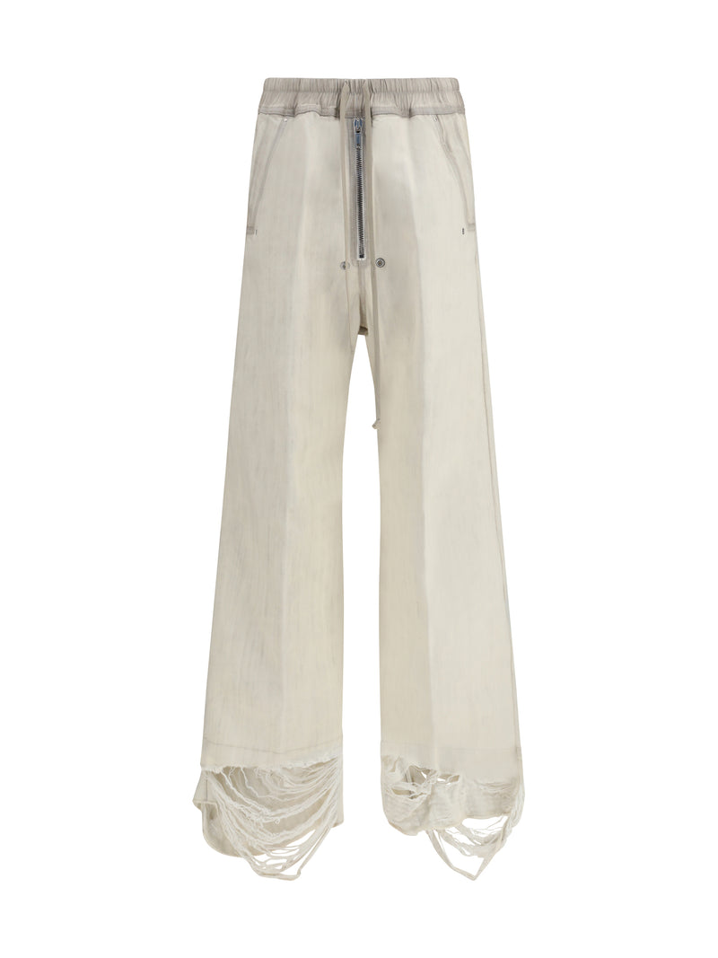 Rick Owens Rick Owens Bela Wide-Leg Denim Pants Milk Wash - World Class Fashion