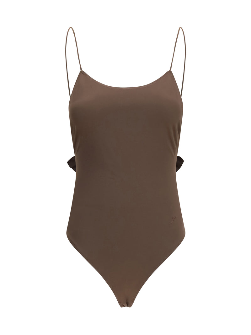 Jacquemus Jacquemus Cabana One-piece Swimsuit Brown Women - World Class Fashion