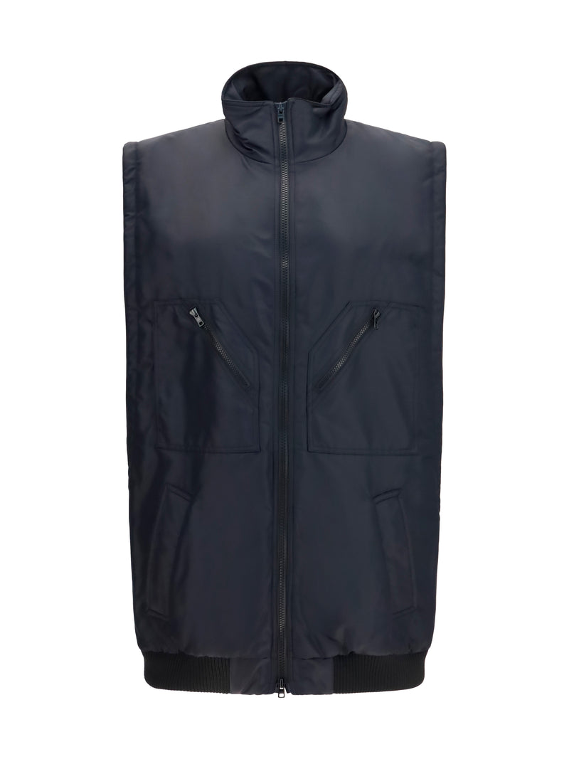 Mm6 Mm6 Zip-pocket Vest Black - World Class Fashion