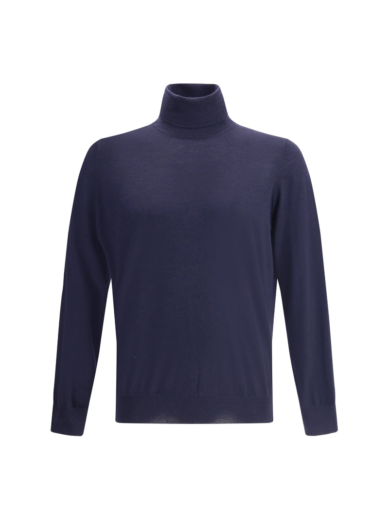 Brunello Cucinelli Brunello Cucinelli Wool Turtleneck Sweater Navy Men - World Class Fashion