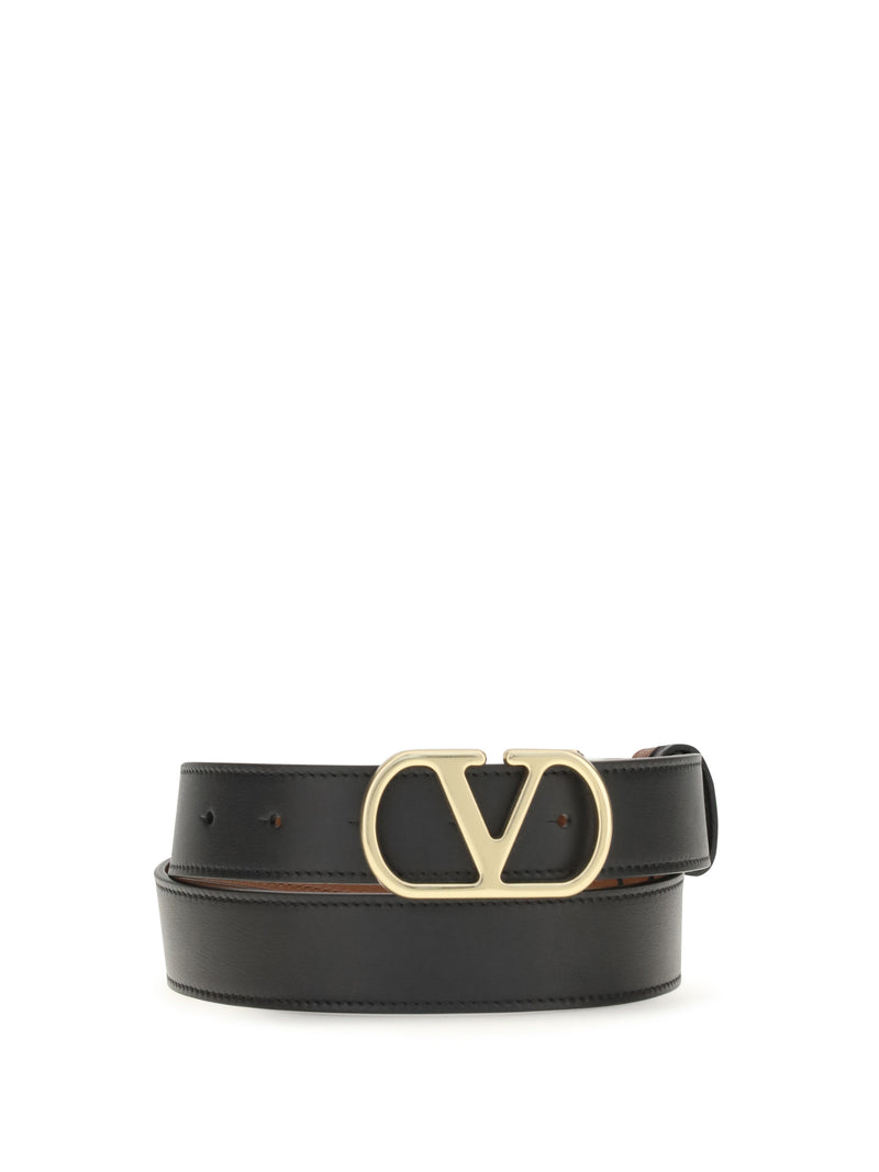 Valentino Garavani Valentino Garavani Reversible VLogo Signature Belt Black/Brown - World Class Fashion