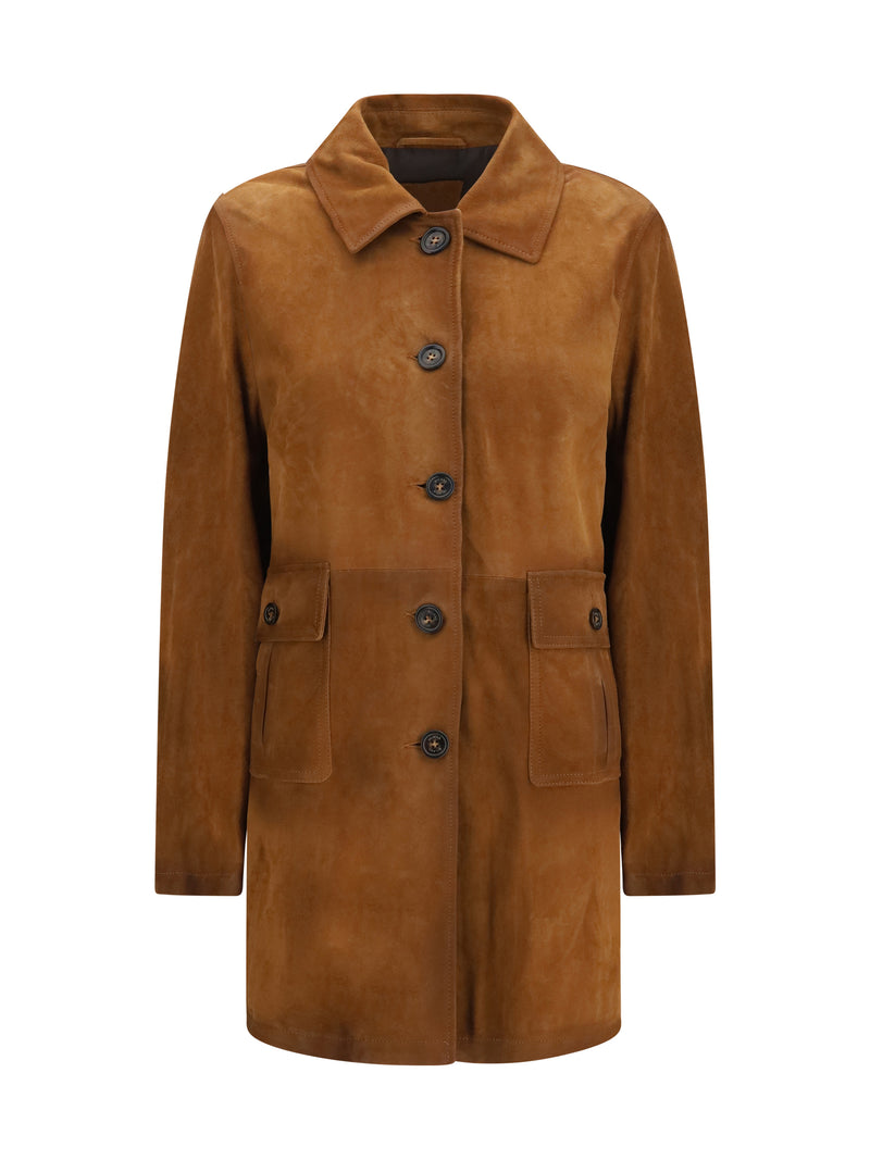 Valstar Valstar Suede Long Jacket Tobacco - World Class Fashion