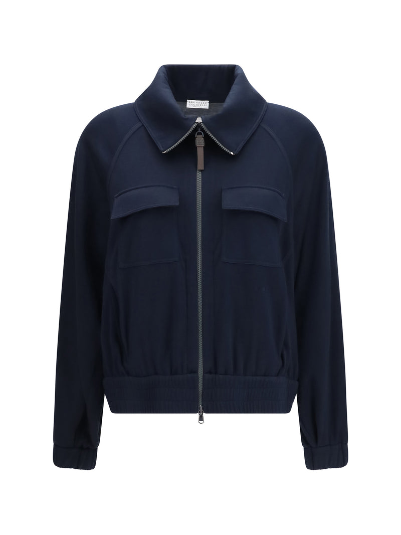 Brunello Cucinelli Brunello Cucinelli High-neck Sweatshirt Night Sky - World Class Fashion