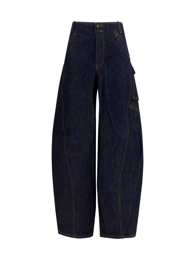 Self-portrait Self-portrait Cargo Jeans Blue Women - World Class Fashion