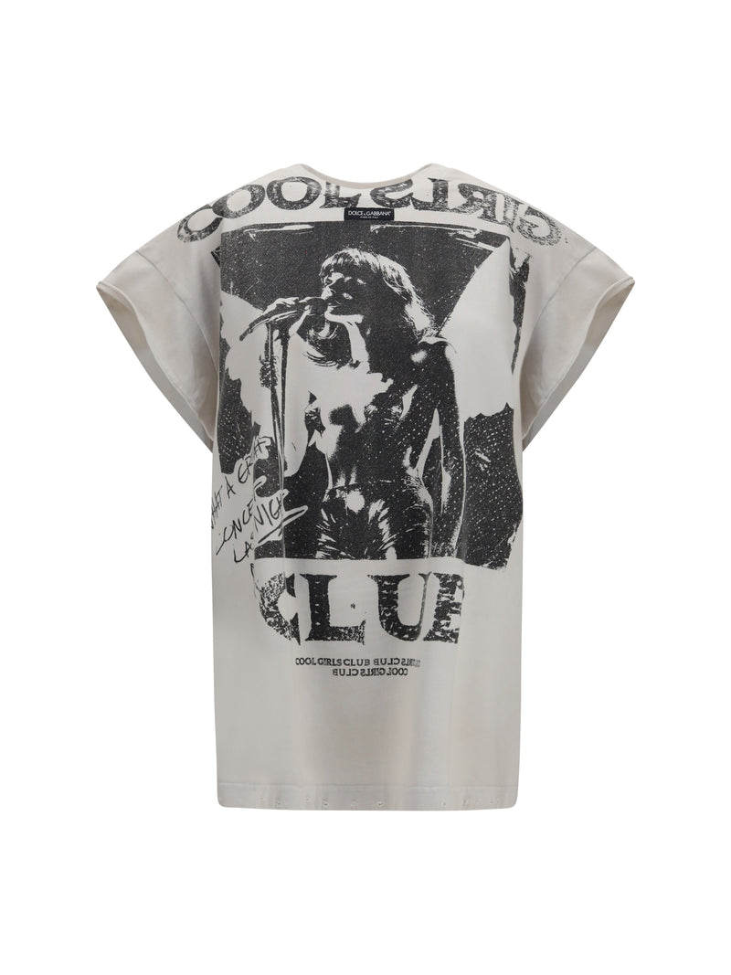 Dolce & Gabbana Dolce & Gabbana Oversized Printed Jersey T-shirt - World Class Fashion
