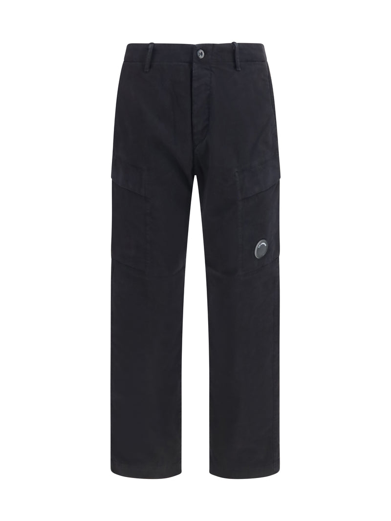 C.P. Company C.P. Company Stretch Cotton Satin Cargo Pants Black - World Class Fashion