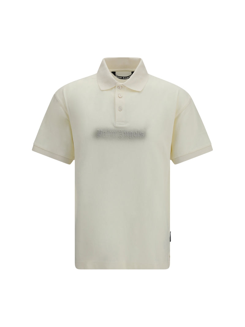 Palm Angels Palm Angels Cotton Polo Shirt Off White Anthracite - World Class Fashion