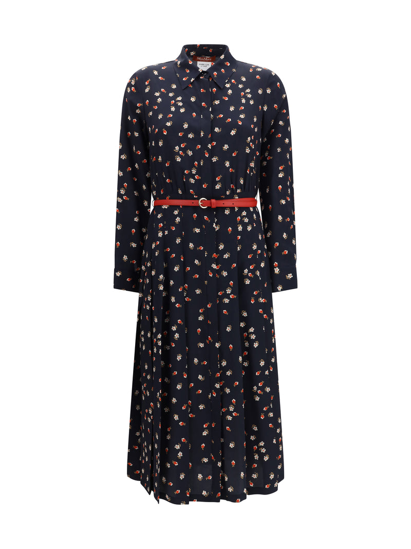 Max Mara Studio Max Mara Studio Vestido Stelmo Azul - World Class Fashion