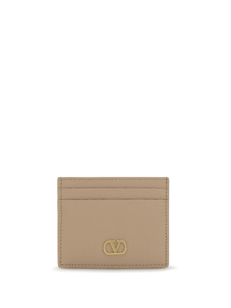Valentino Garavani Valentino Garavani VLogo Signature Card Holder Rose Sand - World Class Fashion