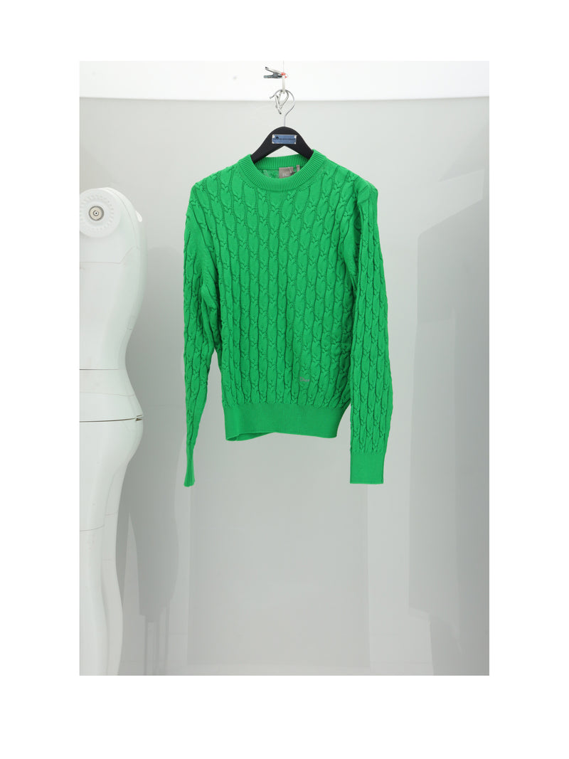 Dior Homme Dior Homme Knit Intrecciato Cotton Green Men - World Class Fashion