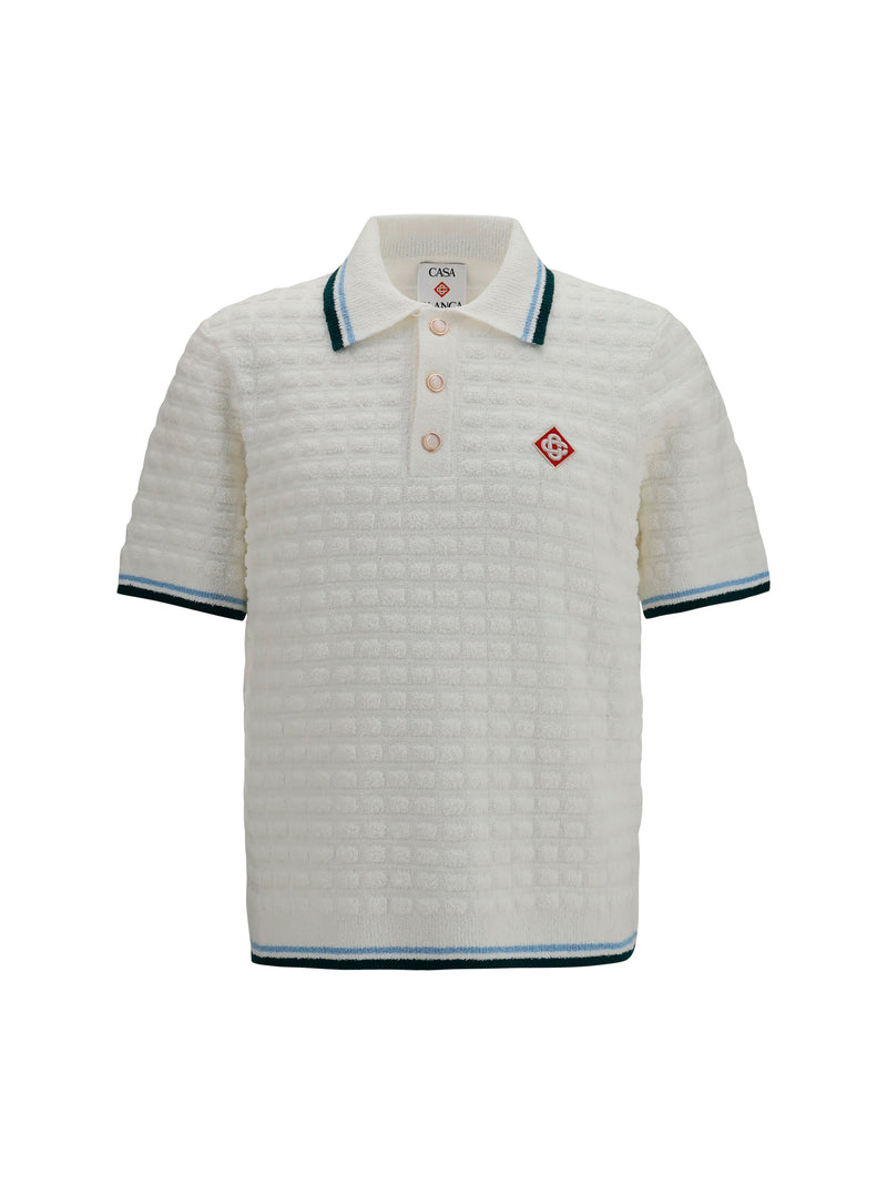 Casablanca Casablanca Short-sleeve Bouclé Polo - World Class Fashion
