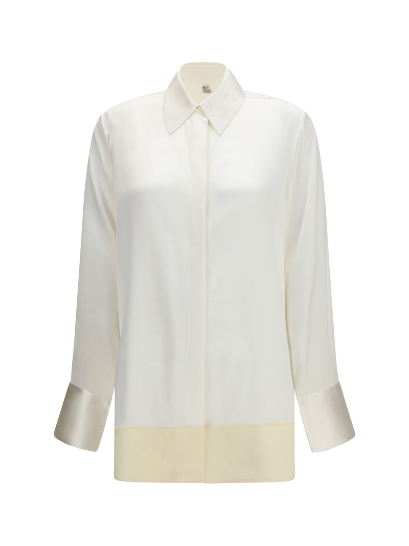 Toteme Toteme Soft Tuxedo Shirt White - World Class Fashion