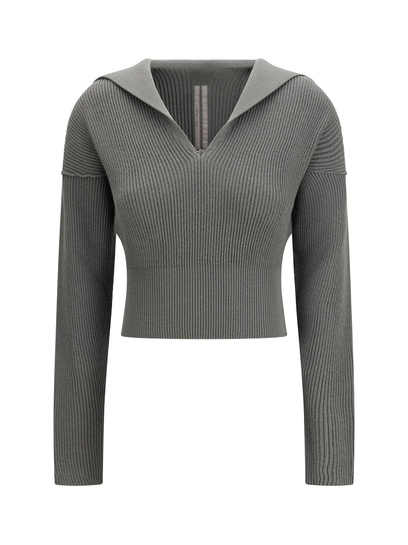 Rick Owens Rick Owens Euca Virgin Wool V Neck Sweater - World Class Fashion