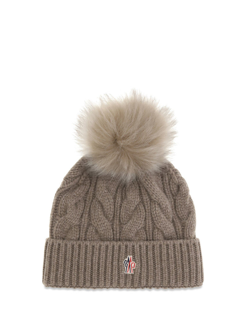 Moncler Grenoble Moncler Grenoble Pom-pom Wool Cashmere Beanie Light Brown - World Class Fashion