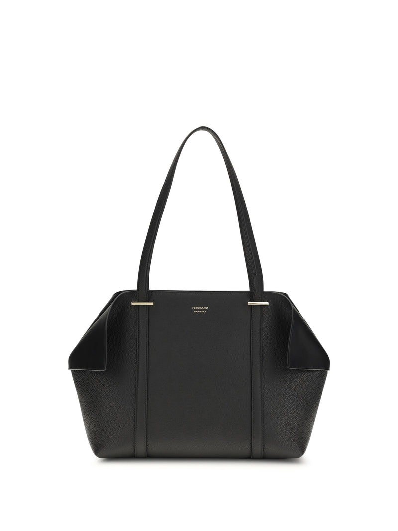 Ferragamo Bolso Tote de Piel Ferragamo para Mujer Negro - World Class Fashion