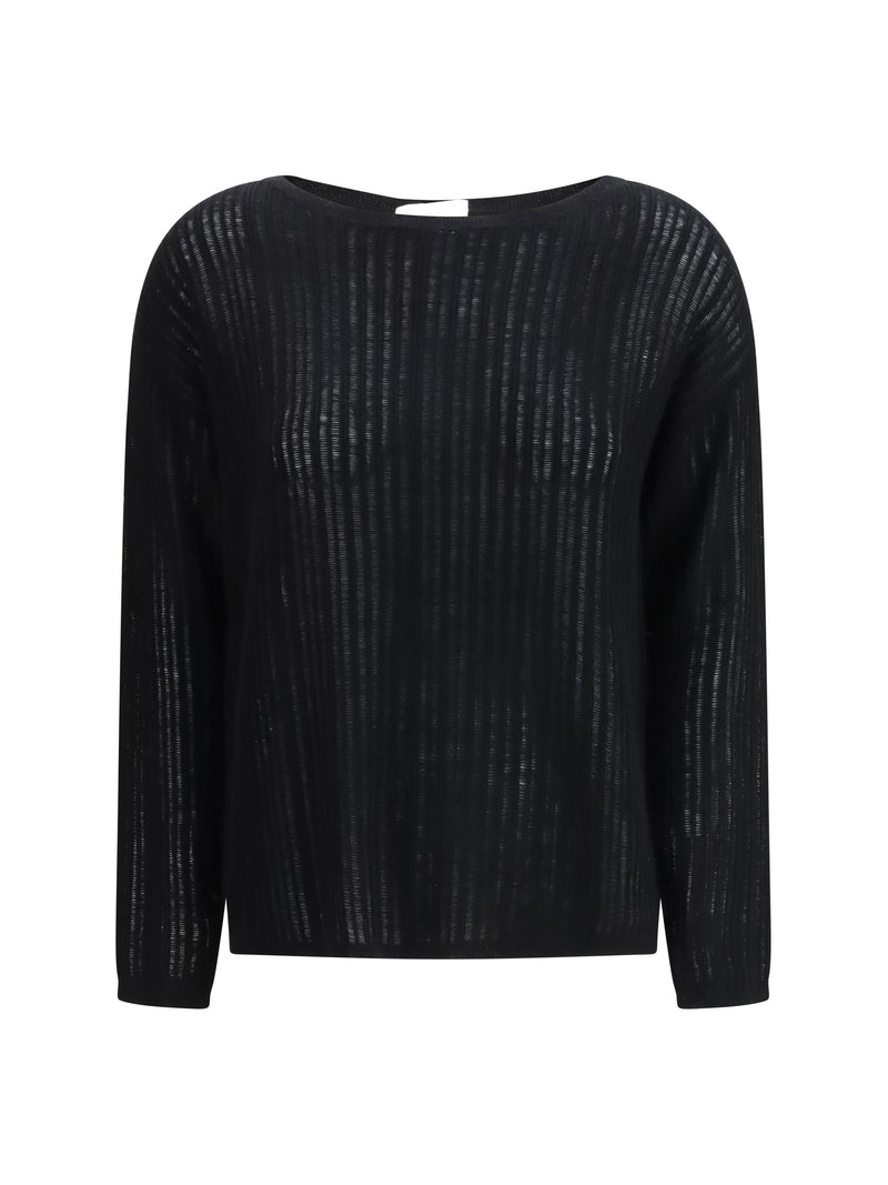 Allude Allude Suéter de cuello redondo de punto acanalado 90 - World Class Fashion